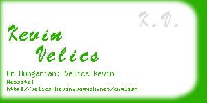 kevin velics business card